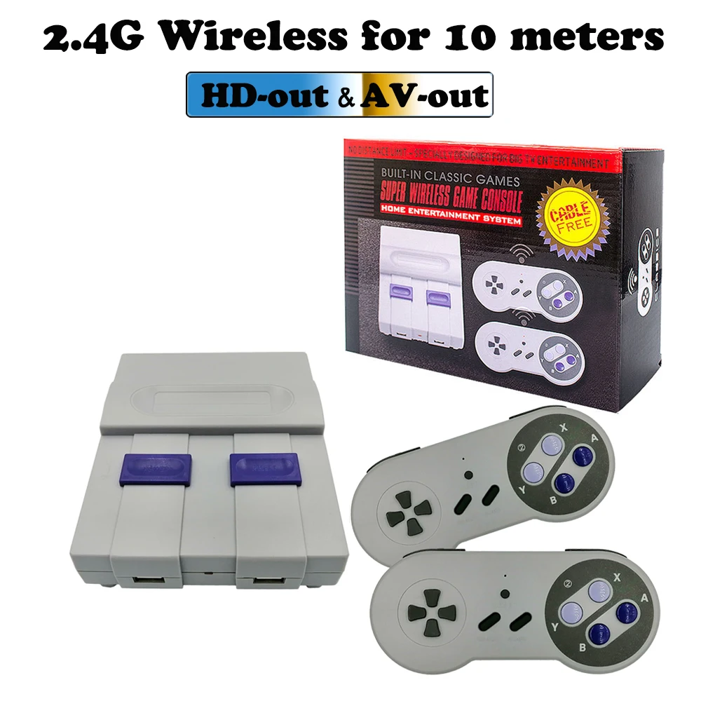 A Set HD/AV Family Video Games Handheld Console Retro Super Classic Game Mini 8 Bit Gaming Player with 2 Gamepads Gift for Kid |