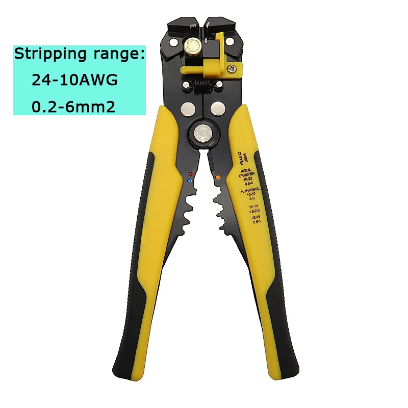 Pliers-HS-D1-Yellow Обжимные обжимные плоскогубцы резак для кабеля автоматический инструмент для зачистки проводов многофункциональный инструмент для зачистки обжимные плоскогубцы терминал для резки проводов - Цвет: Pliers-HS-D1-Yellow