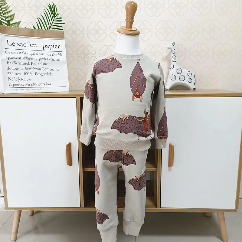 

2019 spring autumn boys brand clothes children Hoodies & Sweatshirts boy cotton bat print kids sweatshirts fleece