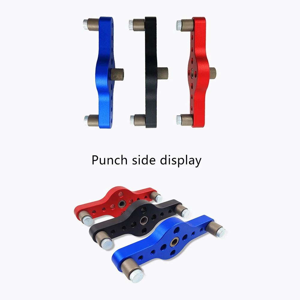 X600-2 Woodworking Punch Locator Dowel Punch Red Aluminum Alloy Maker Stick Tapper Round Bar Puncher Woodworking Punch Tool