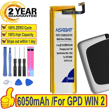 

Top Brand 100% New 6050mAh 6438132-2S Battery for GPD WIN2 WIN 2 Handheld Gaming Laptop Batteries + free gfit