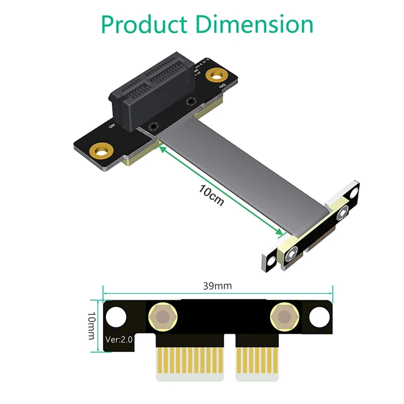 PCI-E PCI Express 36PIN 1X удлинитель 10 см для корпуса 1U, 2U и ATX/BTX