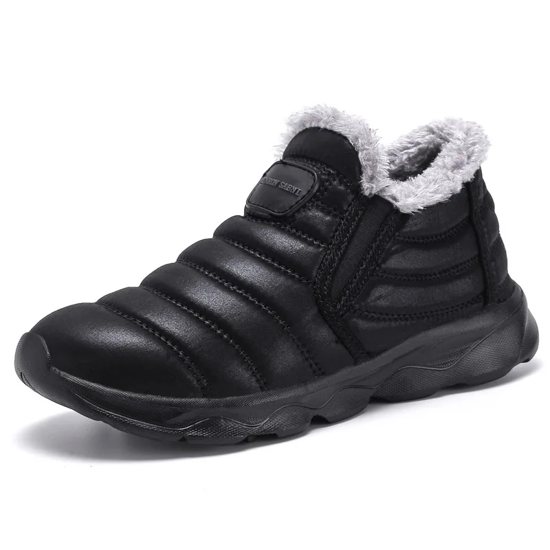 

Ankle Boots Winter Boots Unisex Couples New Solid Color Men Snow Boots Plush Inside Anti Skid Bottom Warm Waterproof Ski Shoes