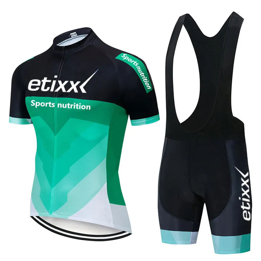 Pro TEAM велосипедная одежда, велосипедная майка Ciclismo, комплект с коротким рукавом, одежда для велоспорта, Одежда MTB 9D - Цвет: Темно-серый