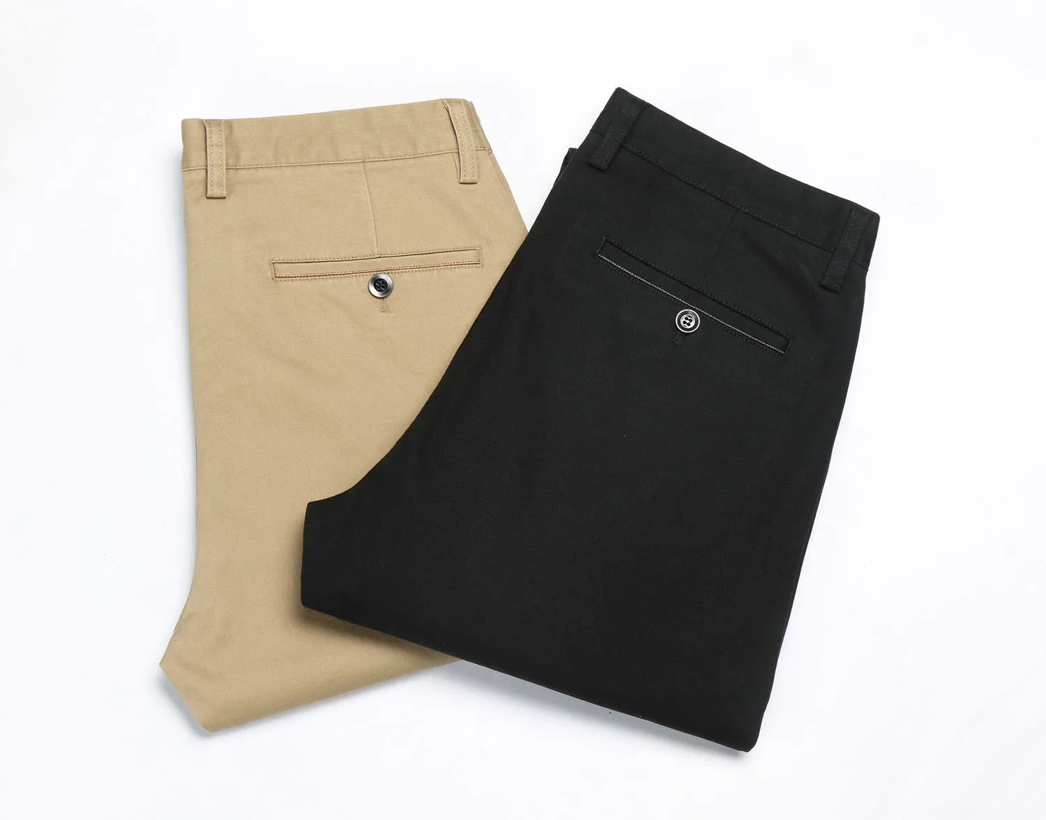 DAISHU хлопковые повседневные мужские брюки микро-эластичные узкие прямые брюки осенние классические деловые однотонные хаки черные брюки мужские 28-44