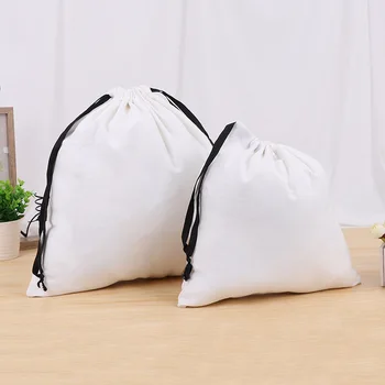 

50PCS Custom Logo Jewelry Pouch Pure Cotton Packaging Gift Bag Makeup Necklace Bracelet Bead Storage Pouch 10x13/12x16/15x20cm
