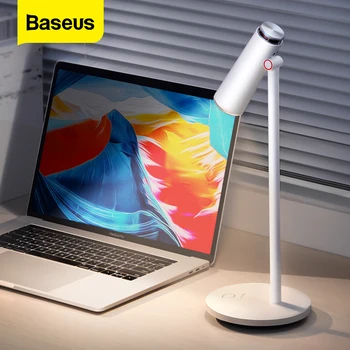 

Baseus Table Lamp Study Lamp USB Led Desk Lamp Eye Protection Reading Night Light Rechargeable Gooseneck Desktop Office Work