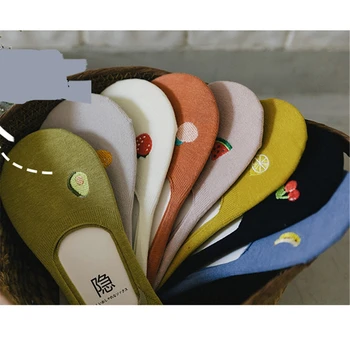 

New Avocado Fruit invisible Socks Summer Short no show non-slip Boat Slipper Low Cut Women Men Socks Happy Funny Casual Socks