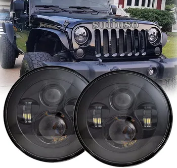 

Sulinso 7'' Round Black Cree LED Headlight High Low Beam Fit for Jeep Wrangler JK TJ LJ CJ Hummber H1 H2 ( 2pcs )