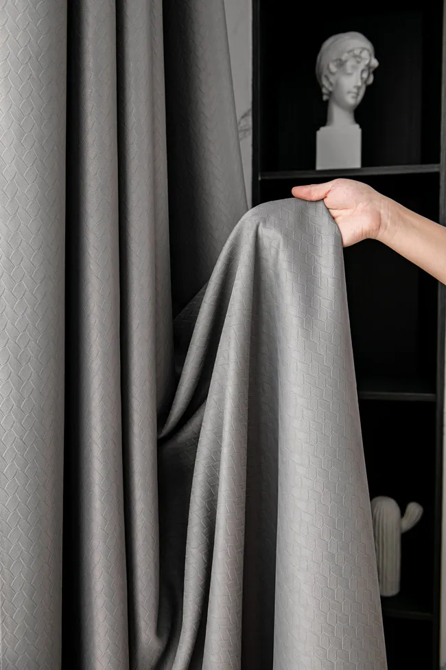 High Grade Deep Gray Blackout Window Curtains for Bedroom Treatment Living Room Dark Blinds Ready Made Drapers Shading Door