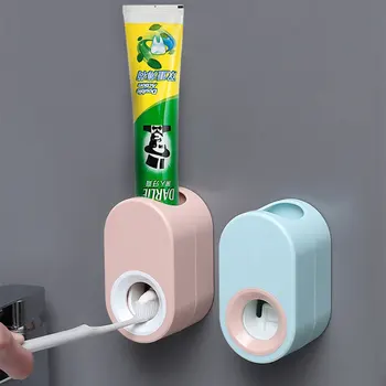 

Toothpaste Squeezers Automatic Toothpaste Dispenser Tooth Dust-proof Toothbrush Holder Wall Mount Stand Bathroom Accessories Set