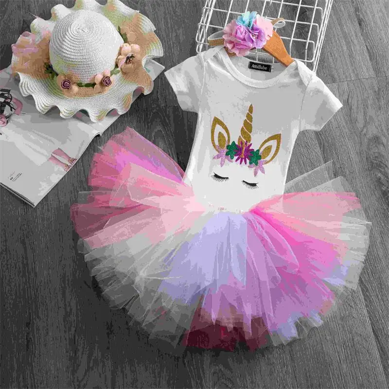 Платье принцессы для маленьких девочек на 1 год; платье для дня рождения; вечерние платья для малышей; нарядная одежда; платье-пачка с Минни Маус; платье на крестины - Color: 3