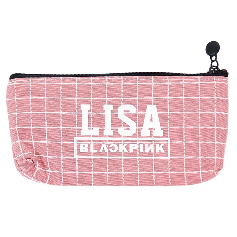1 шт. каваи мультфильм BLACKPINK Холст Карандаш Чехол для хранения Органайзер ручка сумка вентиляторы канцелярские принадлежности студенческие подарки для детей