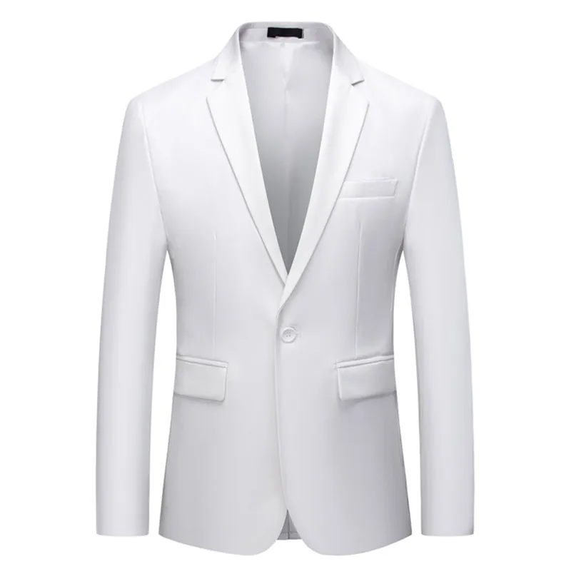 Fashion men's new blazer 2019 autumn business official solid color groom wedding dress Plus size 6XL work suit jacket