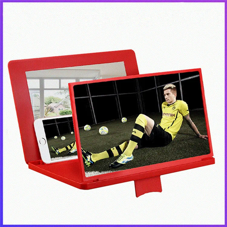 12 Inch Mobile Phone Screen Magnifying Glass 3X 4X Pull-out Creative Stretching 3d Mobile Phone Magnifying Glass Holder