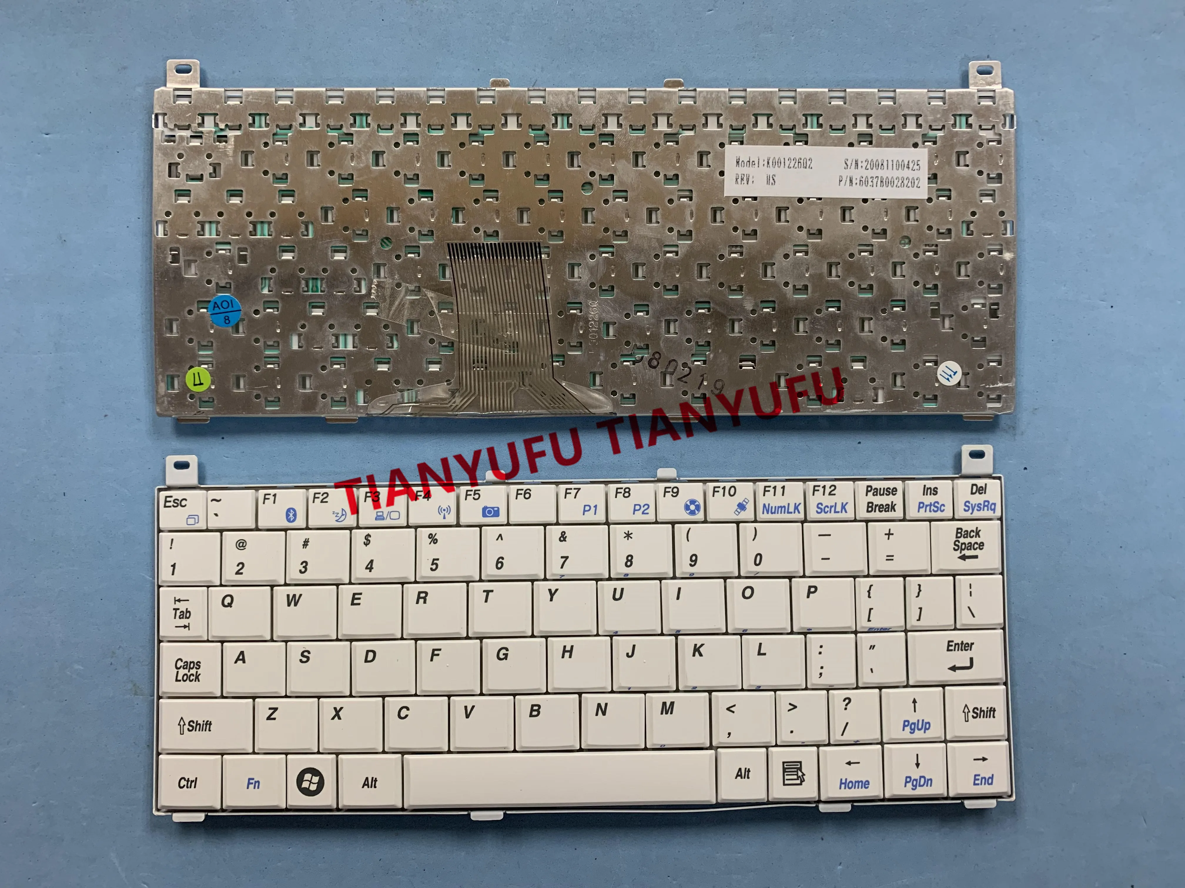 Белая клавиатура для ноутбука Toshiba Mini Series NB100 NB105 K00122602 20081100157 6037B0028202 Keybaord US |