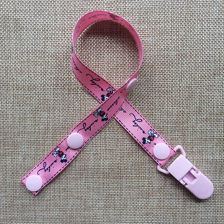 1Pcs Mickey Minnie Theme Baby Pacifier Clip Pacifier Chain Dummy Clip Nipple Holder Children Pacifier Clips Soother Holder 