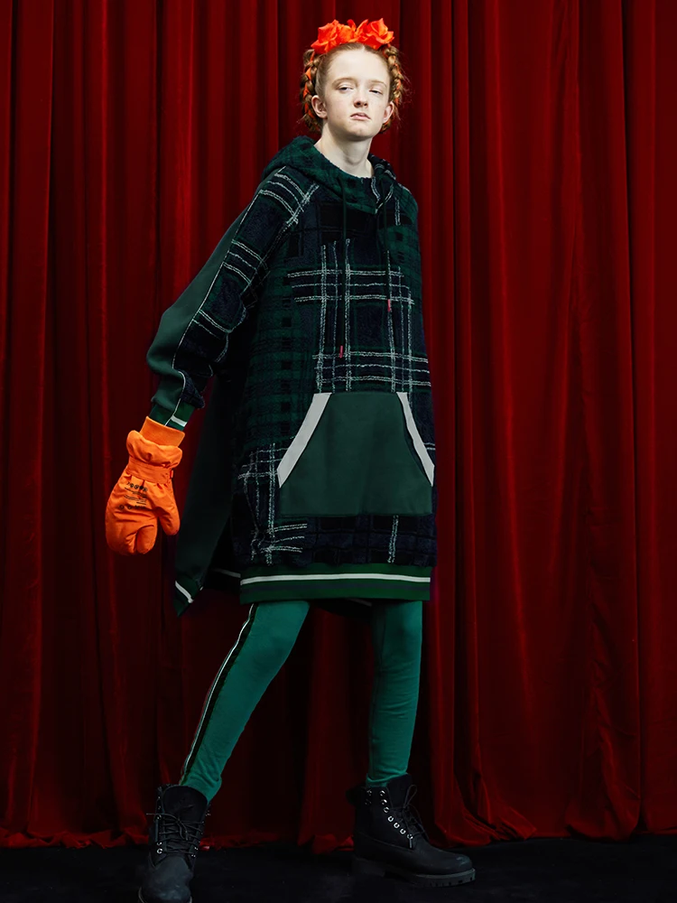 Women Fluffy Hooded Sweatshirt Warm Velvet Blend