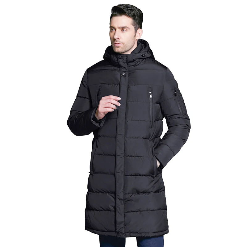 ICEbear 2019 New Men's Clothing Winter Jacket Long Coats with Hood for Leisure High-quality Parka Men Clothes Jacket 16M298D