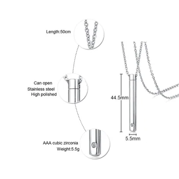 

FXM TN44 stainless steel necklace hot sell popular single women 40mm cylinder shape 3 color lover gift women jewelry