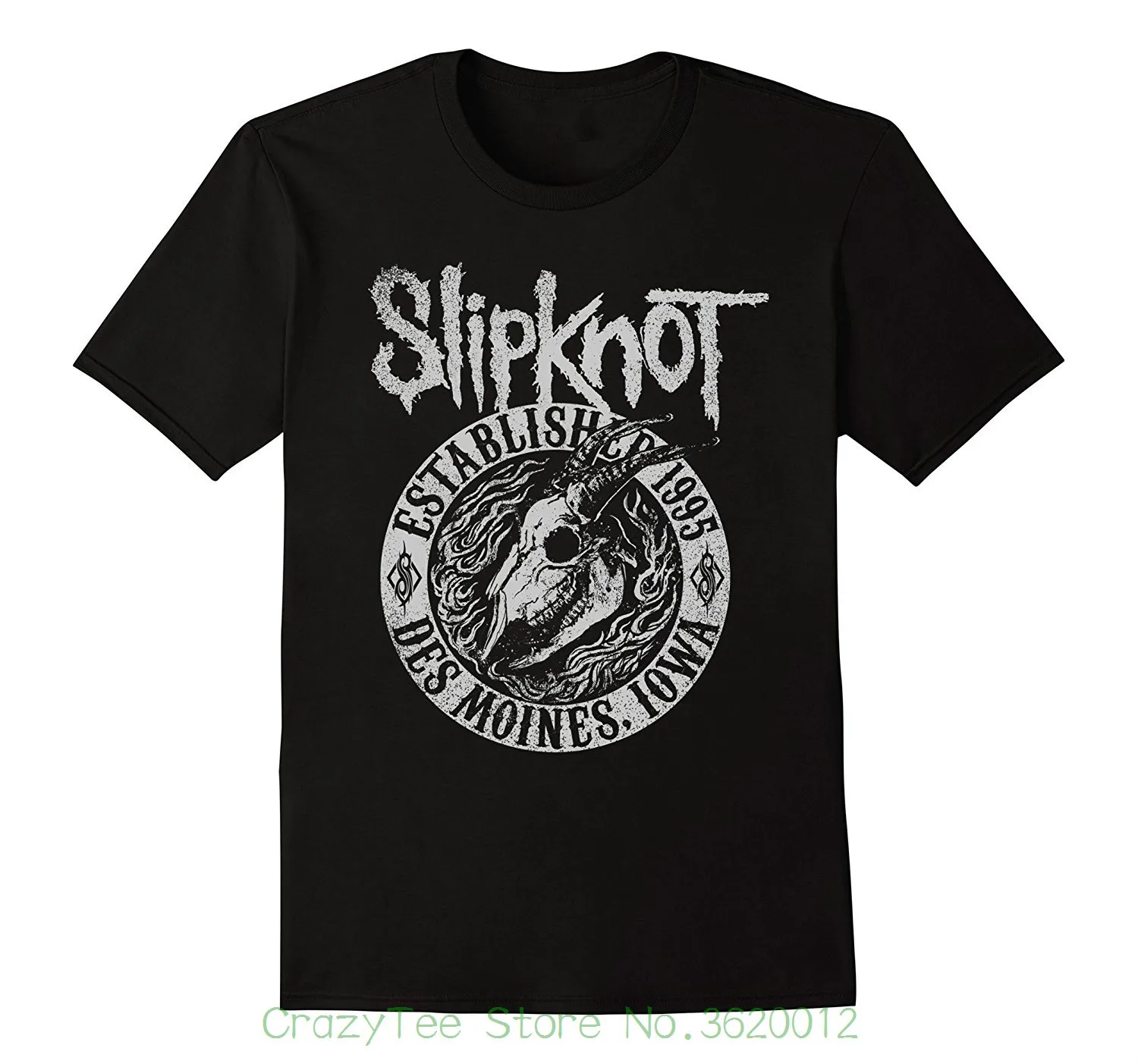 Новая модная мужская футболка с коротким рукавом хлопковые футболки Slipknot Iowa Skull