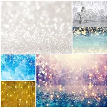 

Silver Glitter Sparkle Bokeh Christmas Photo Background Vinyl Backdrop for Shimmer Shine Party Baby Photocall Photography Prop