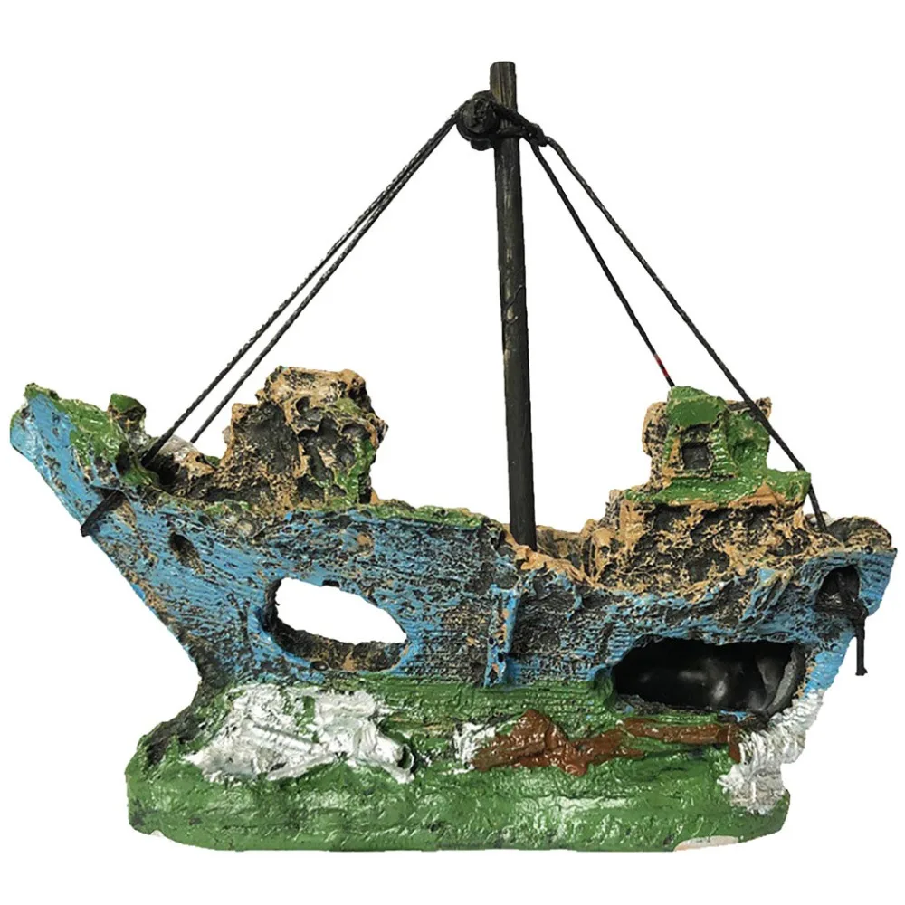 Garden decoration pirate ship aquarium landscaping fish tank landscaping decoration aquarium fish tank landscape pirate 30S5 (1)