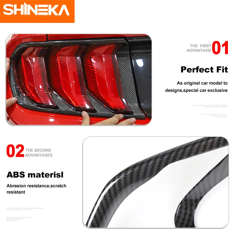 インテリア アクセサリー ABS レッド カーボンファイバー調 装飾