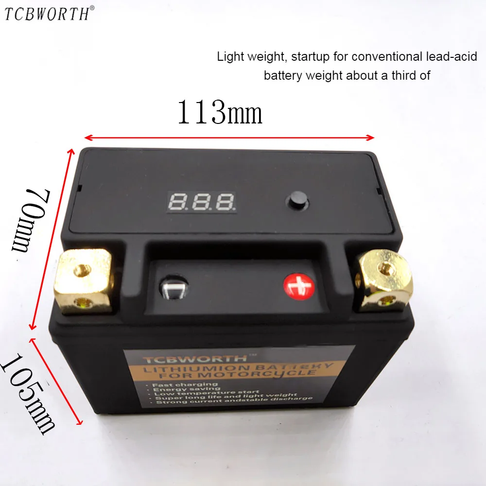 7S 12V 7AH 260ALithium фосфат мотоциклетная батарея низкая термостойкость мотоциклетная батарея с водонепроницаемым цифровым дисплеем