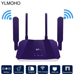 YLMOHO – Modem Wifi 3g/4g Lte 300 mb/s, Point d'accès sans fil Cpe pour l'extérieur, avec emplacement pour carte Sim 