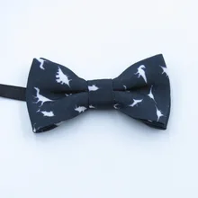 Детский галстук-бабочка с мультяшным животным дизайном, милый персональный детский воротник из полиэстера с цветочным принтом, бант с динозавром льва