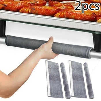

2020 Brand New 1 Pair Refrigerator Handle Cover Flannel Gray Protector Shield Antiskid