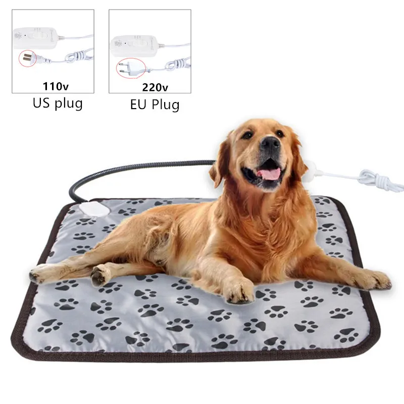45cm45cmPetWaterproofElectricHeatingPad3modeWinterDogBed