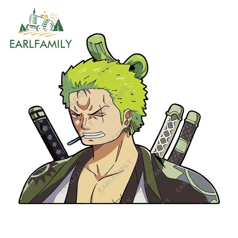 EARLFAMILY японское аниме Roronoa Zoro Peeker виниловые наклейки на машину JDM граффити авто