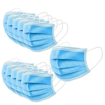 

50 Pcs 3 Layer Disposable Protective Face Mouth Masks Anti Facial Dust-Proof Haze Safety Masks