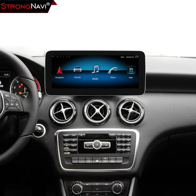 10,25 дюймов 4+ 64G Android 9 автомобильный Радио экран gps навигация для Mercedes Benz A класс W176 2013- BT головное устройство 1920*720 экран
