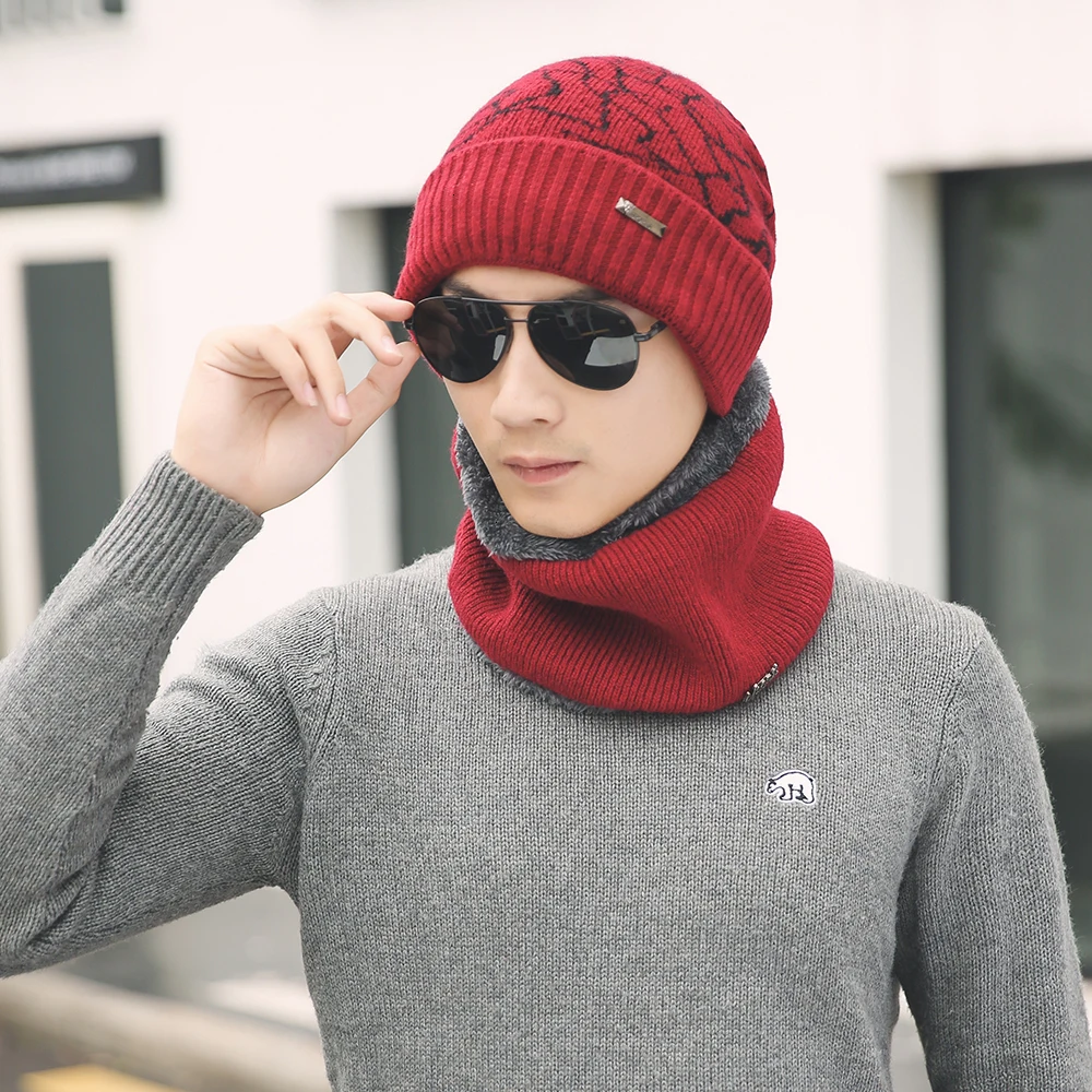 Зимние шапки Skullies Beanies, зимние шапки бини для мужчин и женщин, шерстяной шарф, шапки, Балаклава, маска, шапка, вязаная шапка