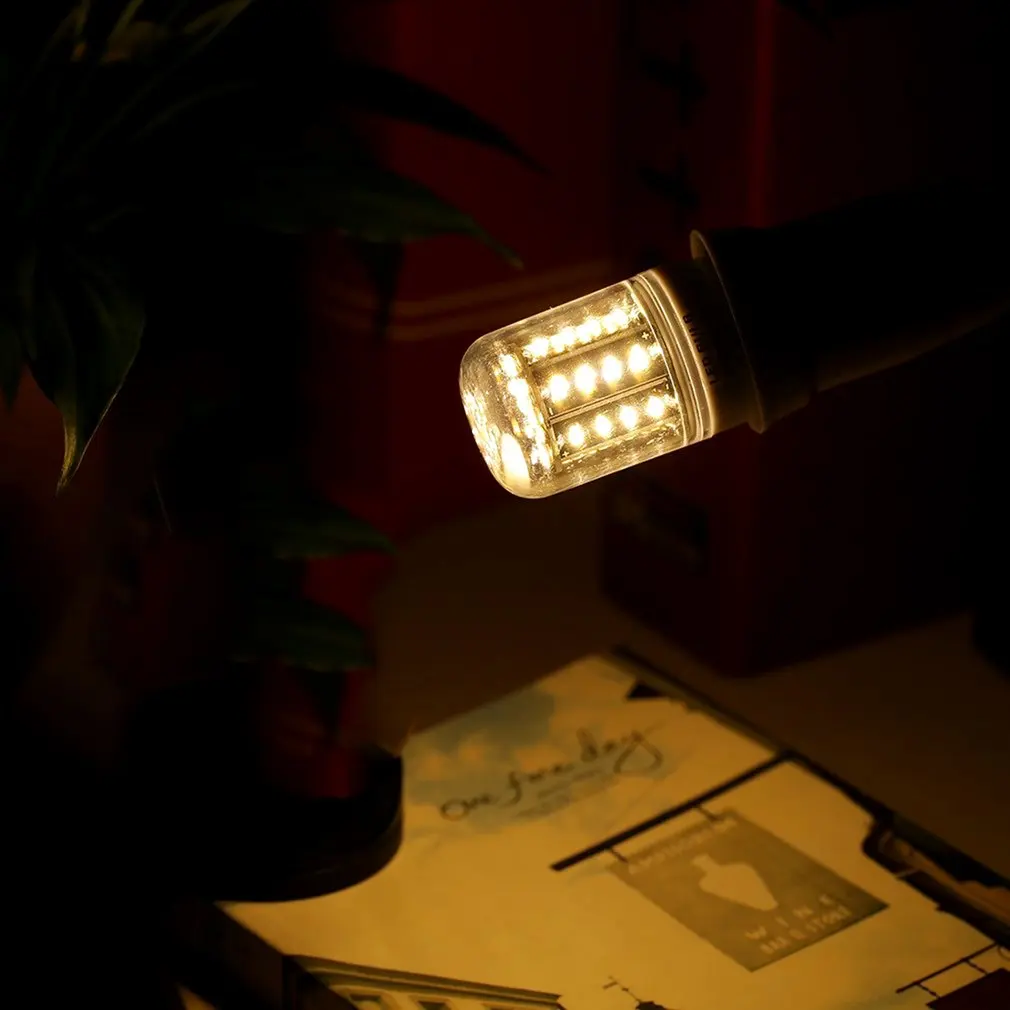 ICOCO 10 шт. прочный теплый белый E14 светодиодный 5 Вт 4014 SMD крышка кукурузный светильник лампа