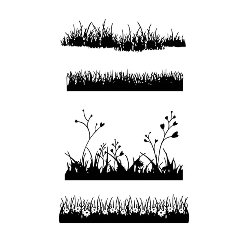 Травы и цветы шаблон Силиконовый печать штамп DIY Скрапбукинг тиснение бумажные стикеры для украшения фотоальбома карточные украшения