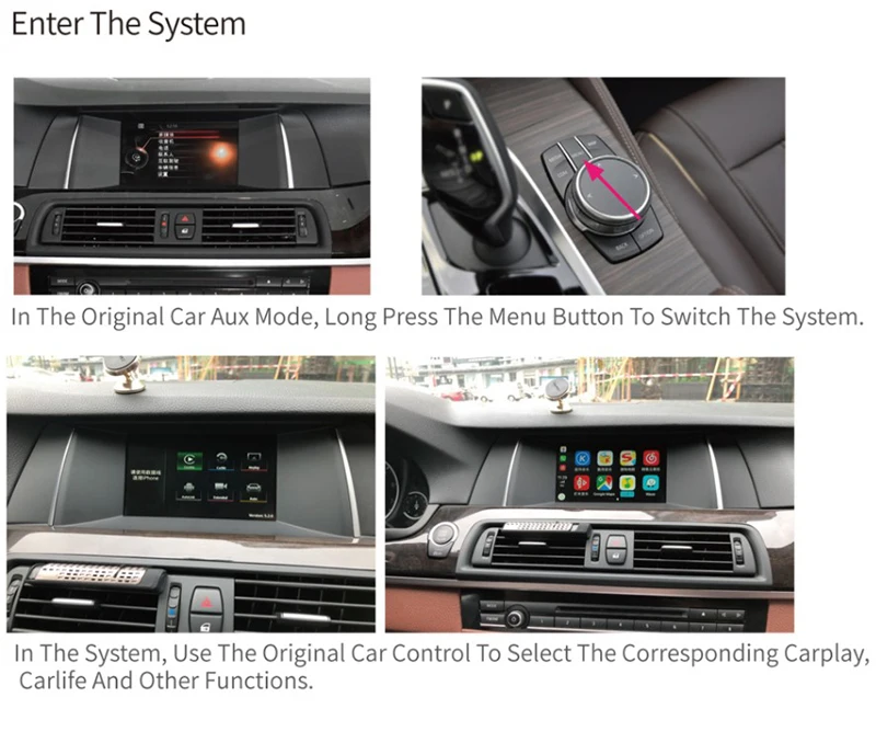 GreenYi IOS автомобиля Mirrorlink Apple обмена потоковыми мультимедийными данными(Airplay) Android Auto CarPlay коробка для BMW 1/2/3/4/5/7 серии X3 X4 X5 X6 мини НБТ EVO Системы