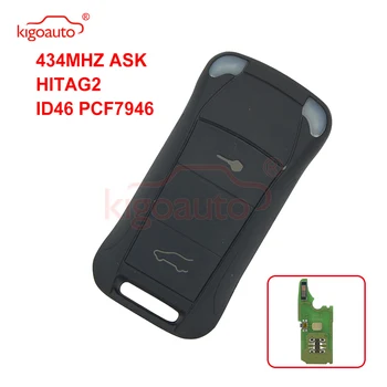 

Kigoauto Flip remote car key 2 button 434Mhz for Porsche Cayenne 2003 2004 2005 2006 2007 2008 2009 2010 2011 2012