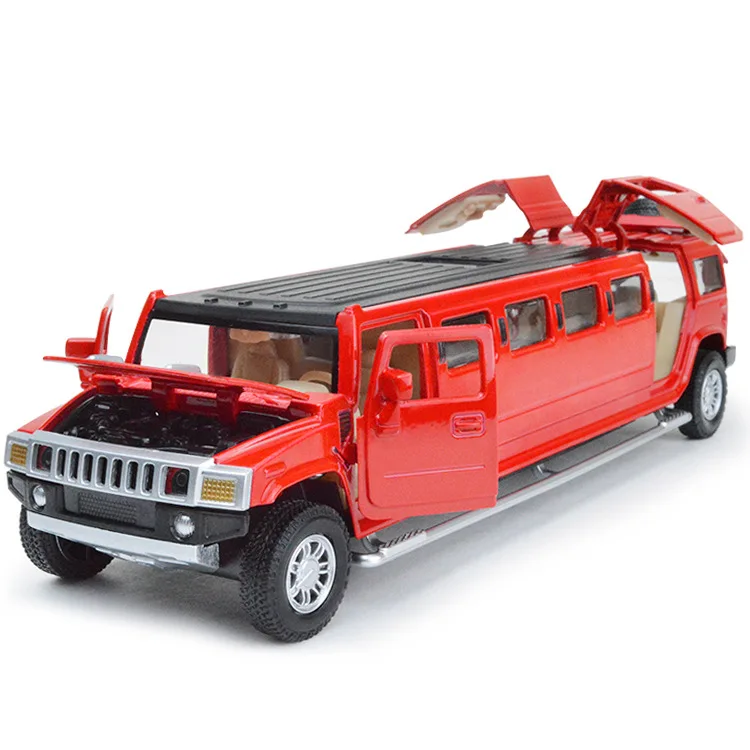 high simulation 1:32 alloy hummer limousine metal diecast car model pull back flashing musical kids toy vehicles free shipping