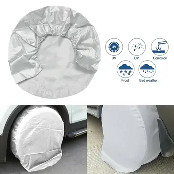 

80*30cm 32" Car Tire Covers Weatherproof Dustproof Sun UV Snow Protectors RV Wheel Auto Truck Car Camper Tire Covers