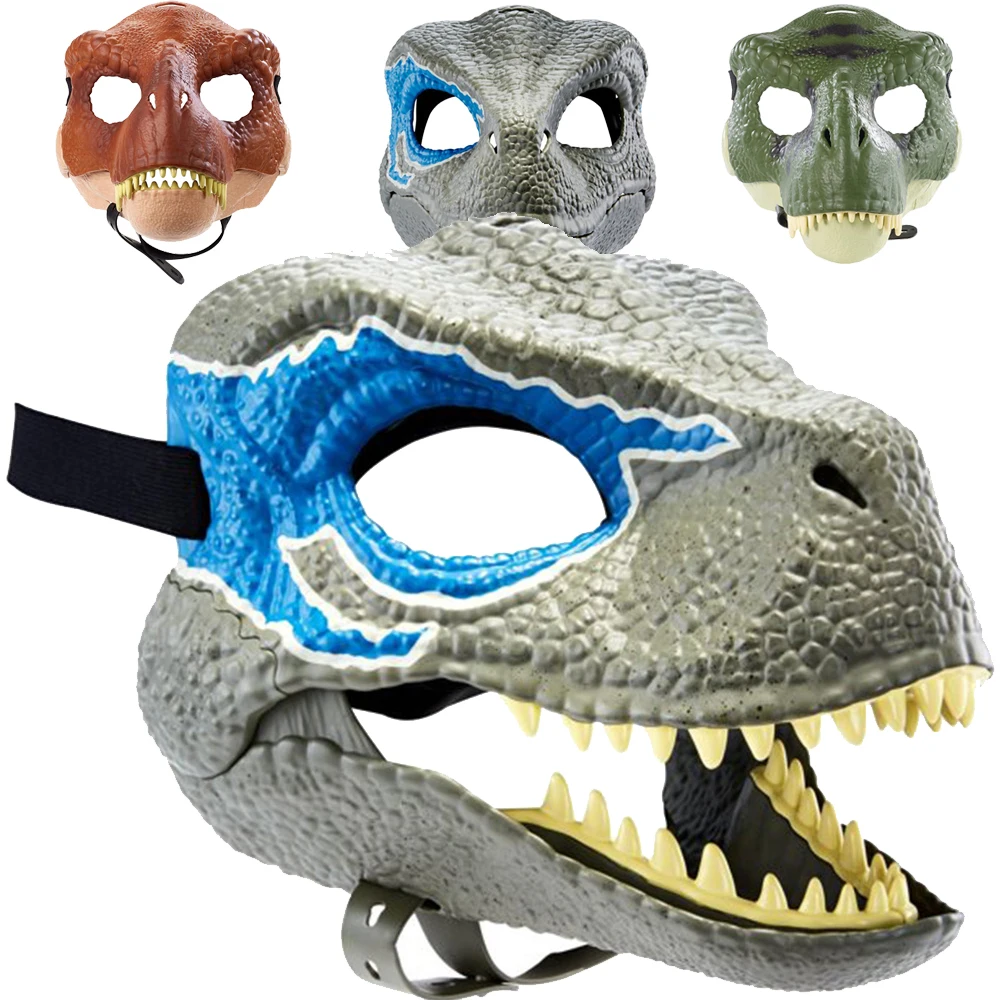 игрушки для детей Cosplay Party Horror Mask Toys for Kids Carnival Gifts Child Blue Dinosaur Accessories | Игрушки и