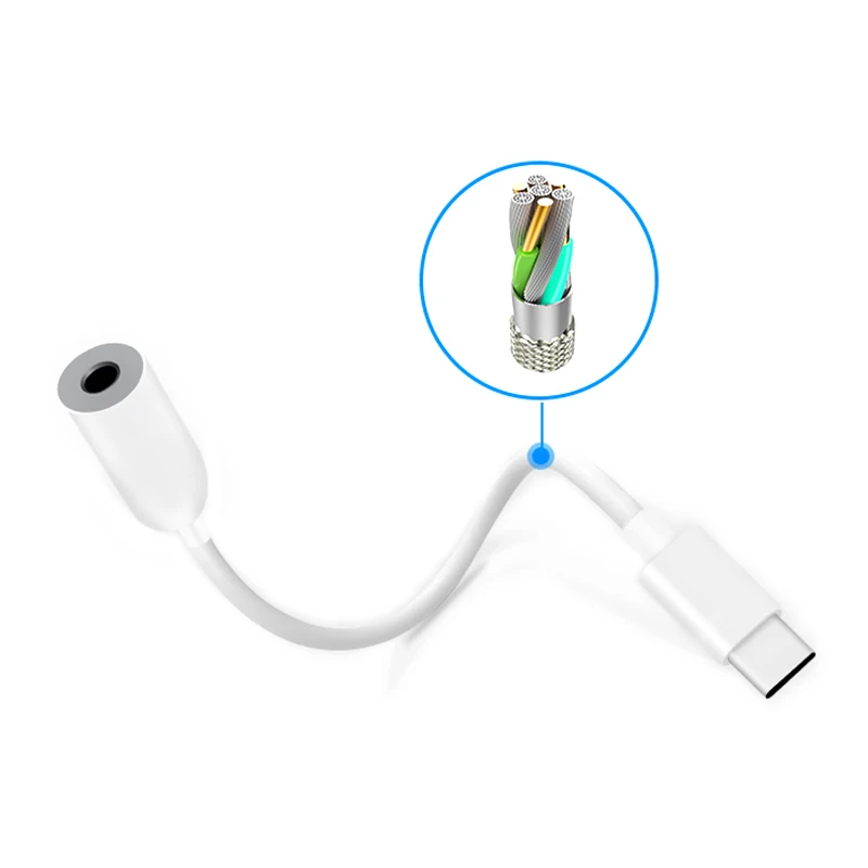 Кабель-адаптер USB-C type C к разъему аудио кабель для наушников вспомогательный кабель-адаптер для Xiaomi huawei смартфон