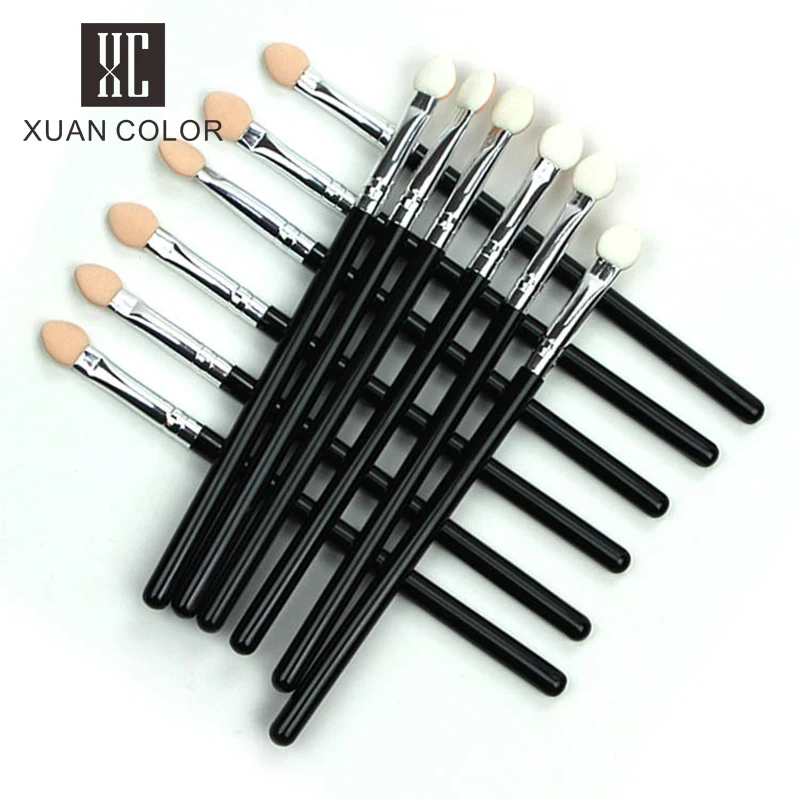 

Skin White Two Colors Rubber Cotton Heart-shaped Sponge Eye Shadow Brush Fine Sponge Eye Shadow Stick Brush