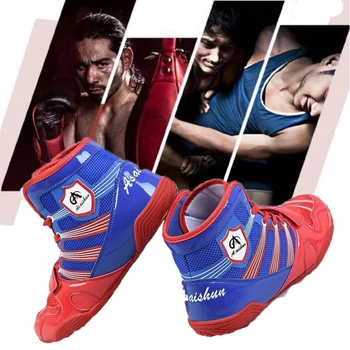 

2020 Mens Brand Professional Flighting Wrestling Shoes Summer Breathable Light Wrestling Sneakers for Men Sport Boxing Shoes