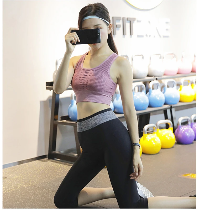 Женский спортивный бюстгальтер, сексуальный сетчатый дышащий спортивный топ, пуш-ап, женская одежда для фитнеса, нижнее белье, Женский Бюстгалтер для йоги и бега, бюстгальтер для йоги