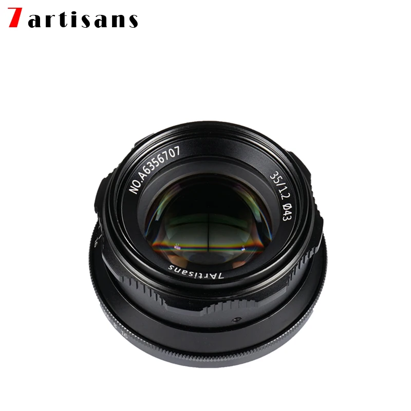 7artisans 35 мм F1.2 ручной праймер объектив для камеры Canon EOS M sony E Mount Fuji FX M4/3 Mount A6500 A6300 X-A1