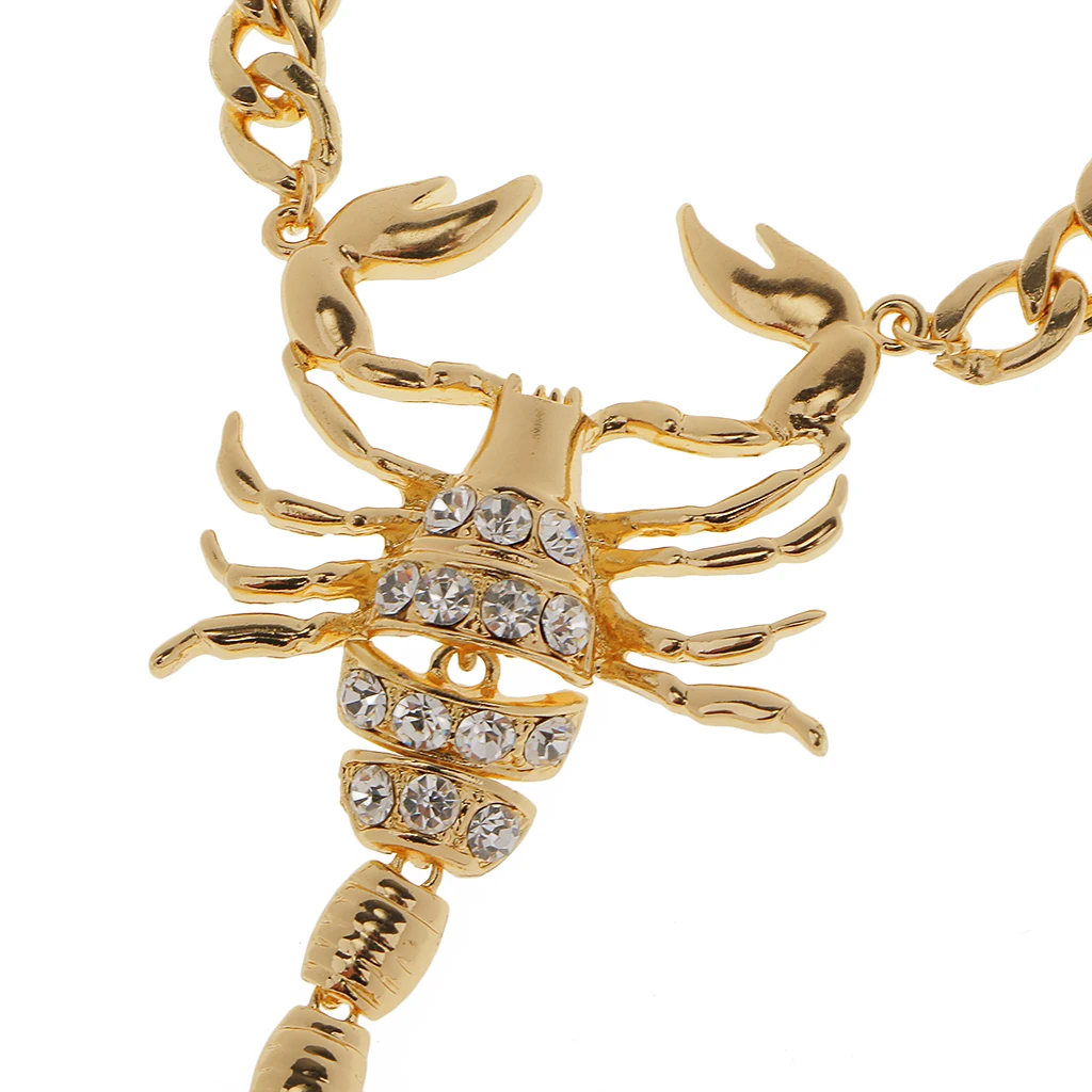 Ladies Fashion Jewelry Individual Rhinestone Scorpion Shaped Gold Anklet